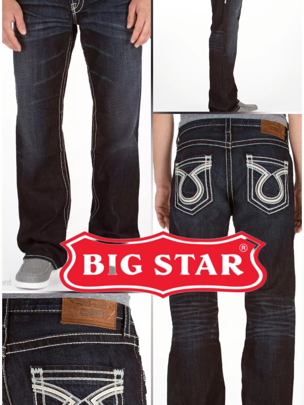 LN Men's Big Star Orion Dark Indigo Bootcut Jeans